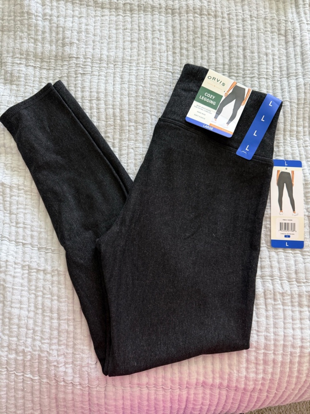 Orvis - Cozy Legging- Fleece Lines - Heathered Gray NEW